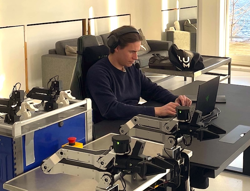 The Qualia team during a working session